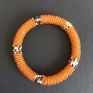 NWOT Chunky Seed Bead Bangle Bracelet